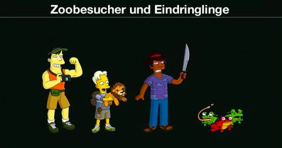 Zoobesucher und Eindringlinge k