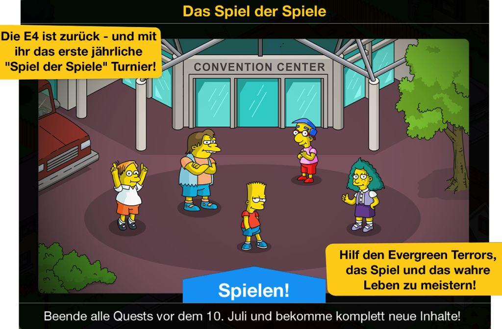 Das Spiel der Spiele Beginn