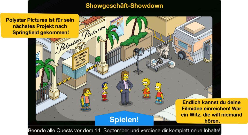 Showgeschaeft Showdown Beginn