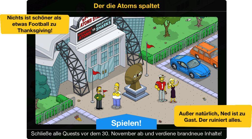 Der die Atoms spaltet Beginn