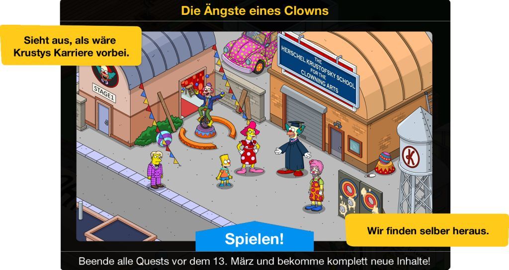 Die Aengste eines Clowns Beginn