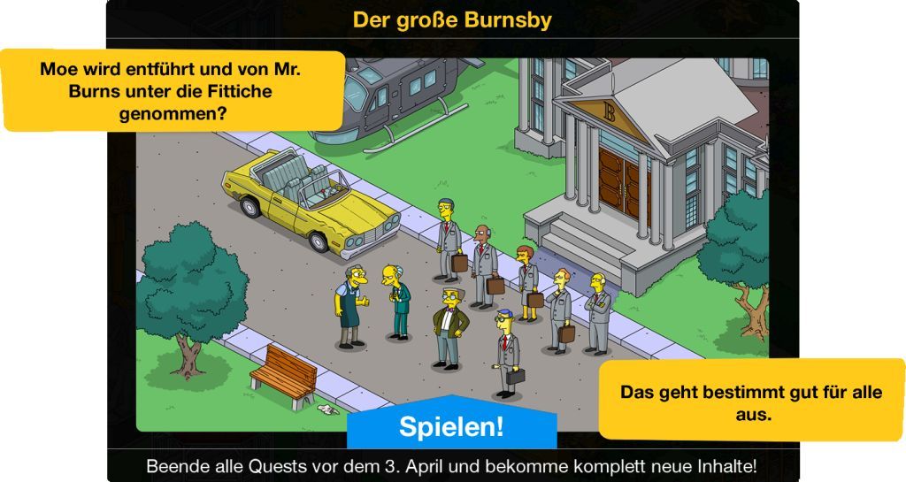 Der grosse Burnsby Beginn