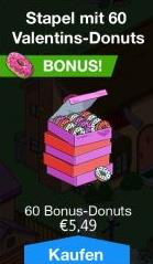 Stapel mit 60 Valentins Donuts