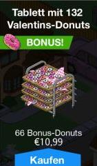 Tablett mit 132 Valentins Donuts