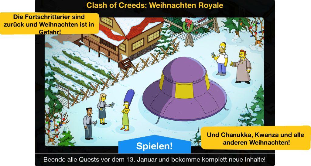 Clash of Creeds Weihnachten Royale Beginn