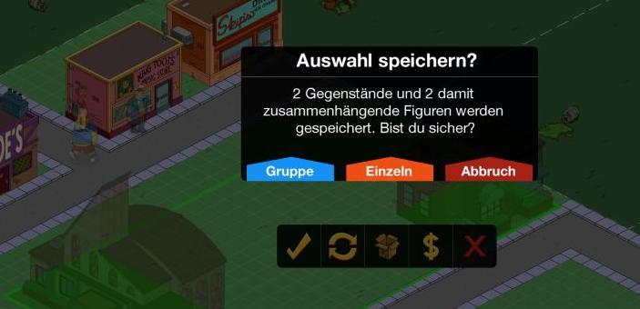 Auswahl speichern